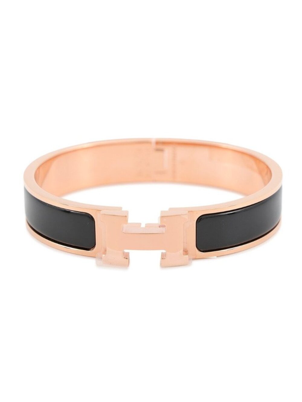 Hermes Bracelet Clic H Clac PM Black Pink Gold